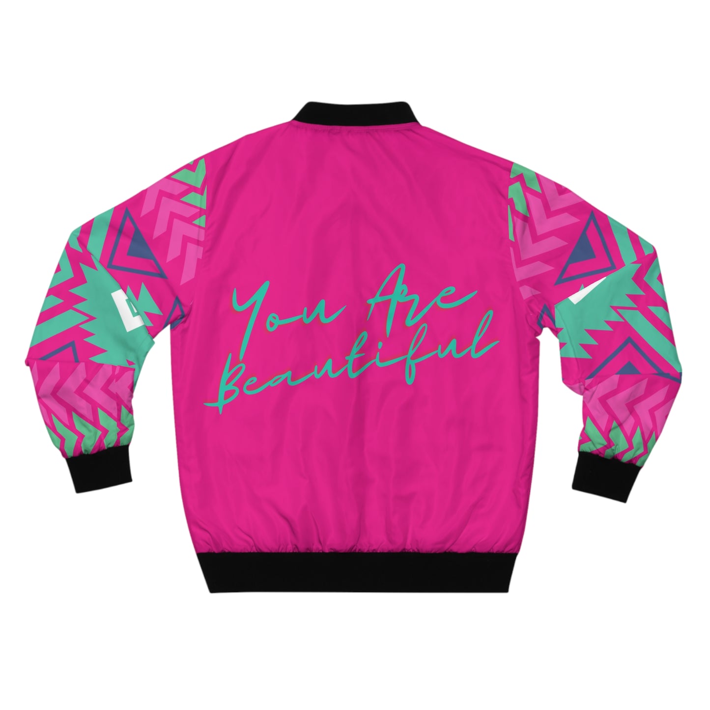 Abstract Face Print- Bomber Jacket