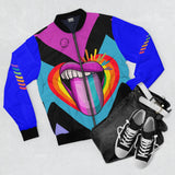 Asymmetrical Rainbow Tongue -Bomber Jacket