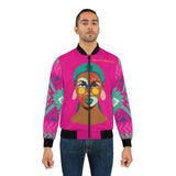 Abstract  Face Print- Bomber Jacket