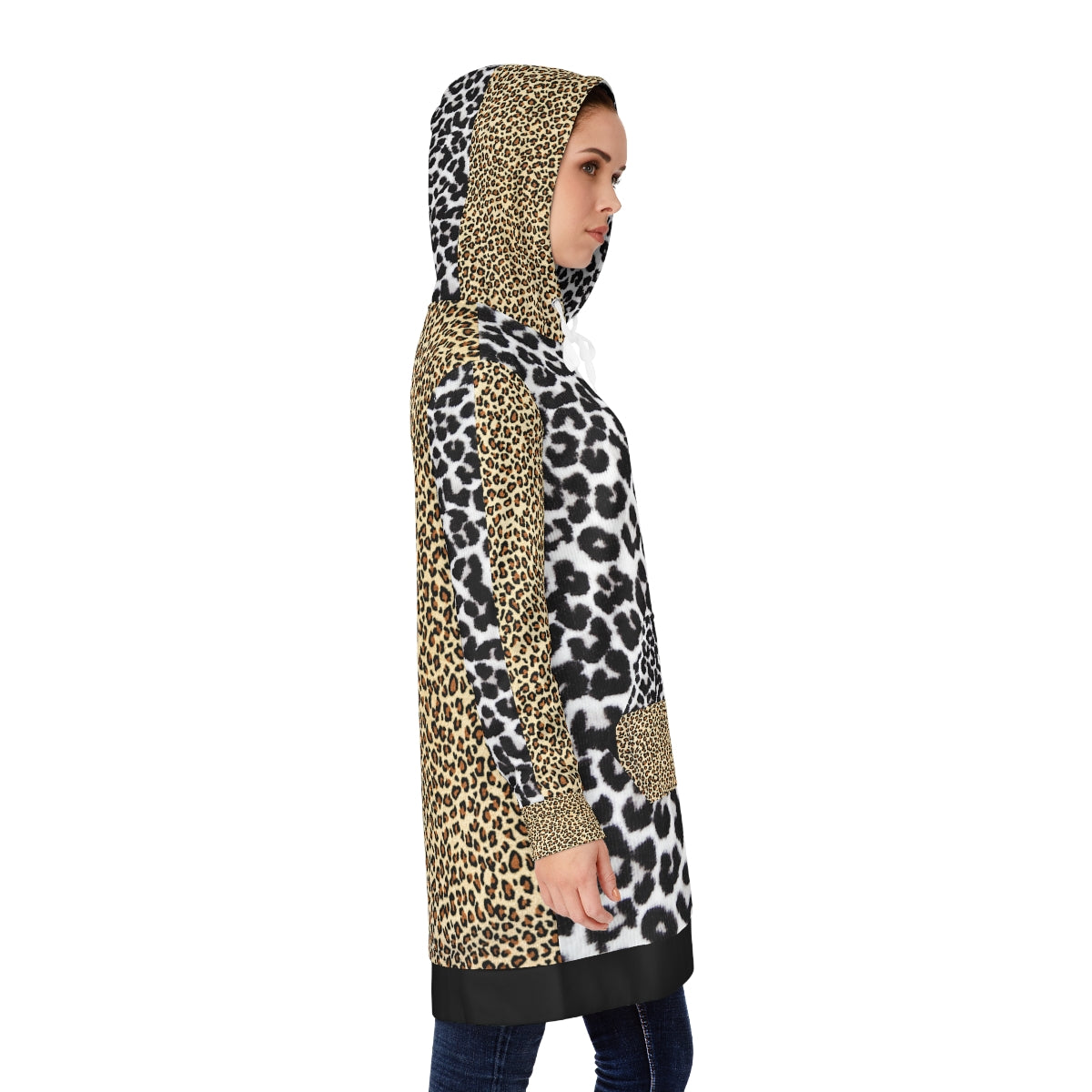 Supernova Animal Print Hoodie Dress
